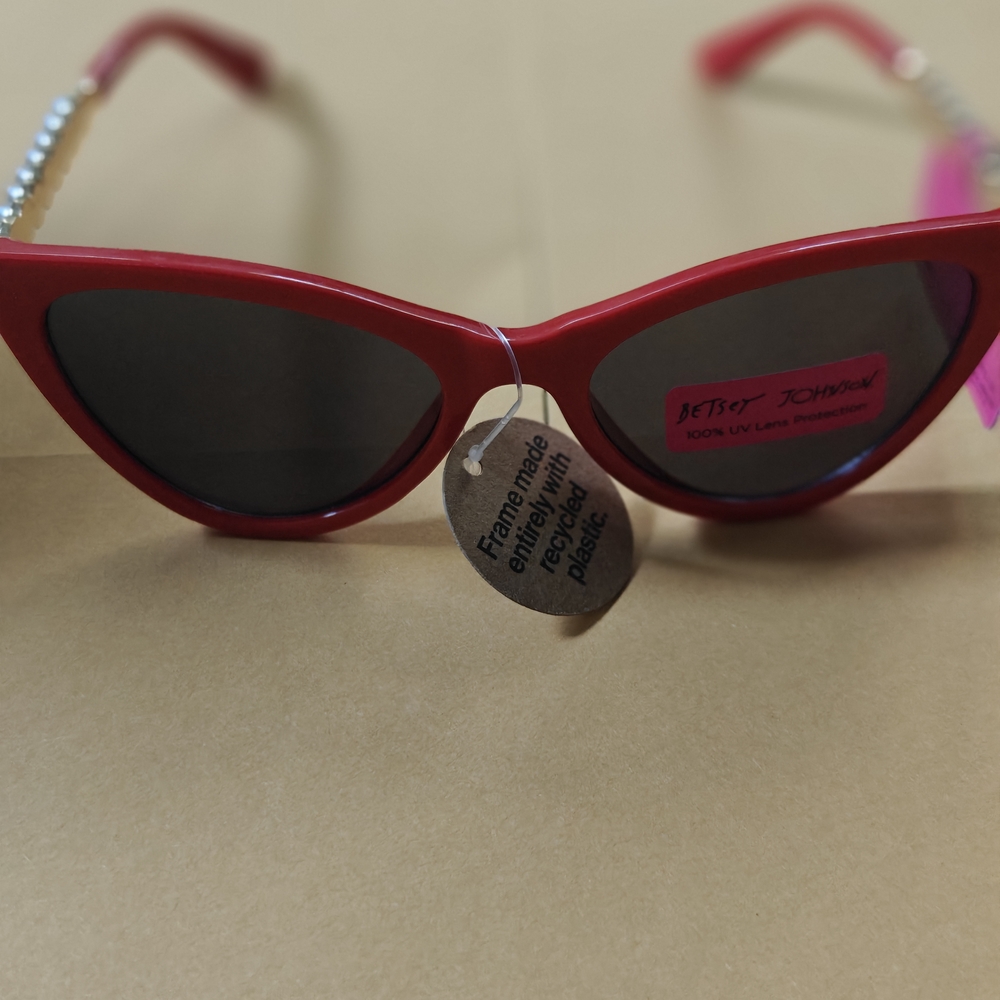 Betsey Johnson Vibrant Red Sunglasses
